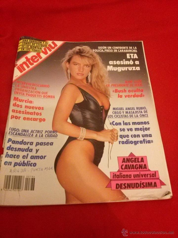 Coleccionismo de revista Intervi&uacute;: INTERVIU A&Ntilde;O 1991 N&ordm;786 ANGELA CAVAGNA, ITALIA UNIVERSAL DESNUDISIMA
