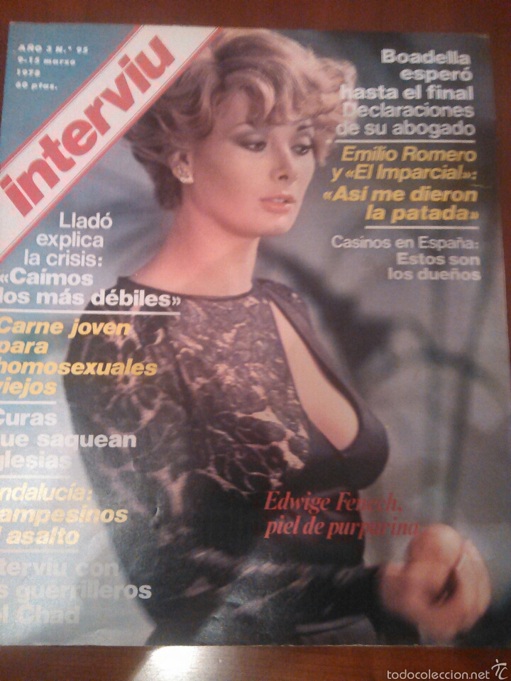 revista interviu n'95 año 1978 portada edwige f - Buy Magazine Interviú ...