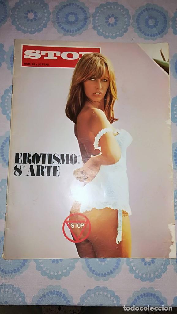 Coleccionismo de revista Intervi&uacute;: Revista Stop n&ordm; 26 - Erotismo 8o arte, Sylvie Torrente, Patricia Patyn - A&ntilde;os 70 tipo interviu