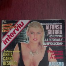 Coleccionismo de Revista Interviú: ANTIGUA REVISTA INTERVIU GRETA GARBO. Lote 117202843