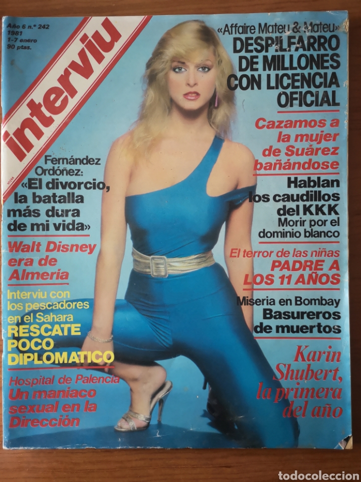 Collection Magazine Intervi&uacute;: INTERVIU N.&ordm; 242 1981 KU-KLUX-KLAN, KARIN SHUBERT, JIAN QING, BLANCA LONG, WALT DISNEY