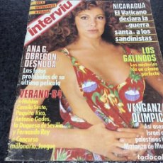 Coleccionismo de Revista Interviú: INTERVIU Nº 430 AÑO 1984 ANA OBREGON , LOS GALINDOS. Lote 57380303