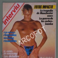 Coleccionismo de Revista Interviú: REVISTA INTERVIU - Nº 485 - 1985 - LA TRAGEDIA DE MANCHESTER - LA DE LAS FOTOS