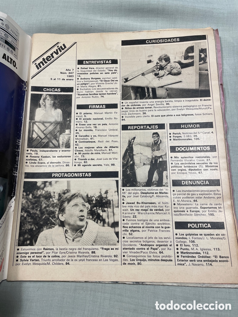 Coleccionismo de revista Intervi&uacute;: Interviu 347 enero 1983 - Foto 2