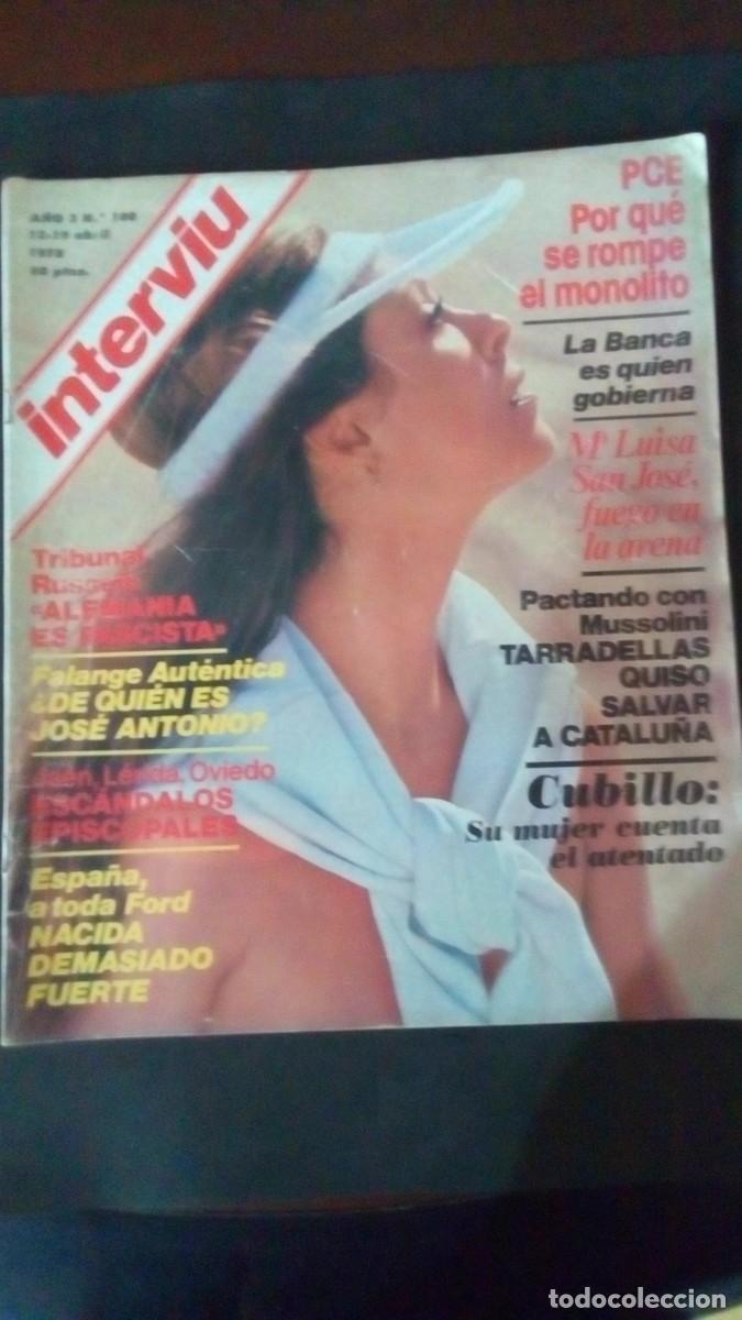 Coleccionismo de Revista Intervi&uacute;: INTERVIU 100-ESTRELLITA CASTRO-PACO CAMINO-DE RAYMOND-FALANGE-CUBILLO MPAIAC-SUMO-ORIOL MASPONS