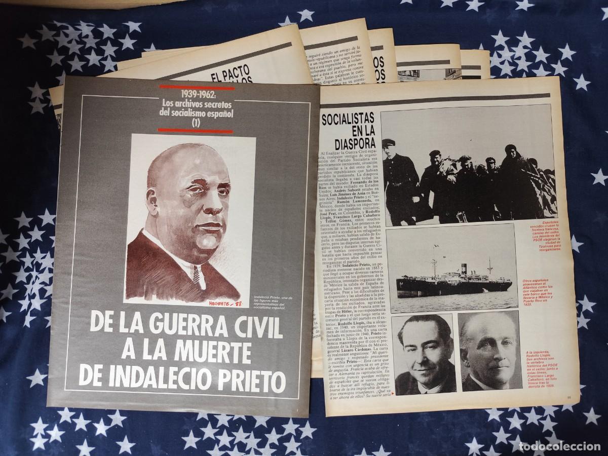 Coleccionismo de Revista Intervi&uacute;: 1939-1962 Archivos secretos del Socialismo espa&ntilde;ol (1) Recorte/Clipping Intervi&uacute; 618-1988