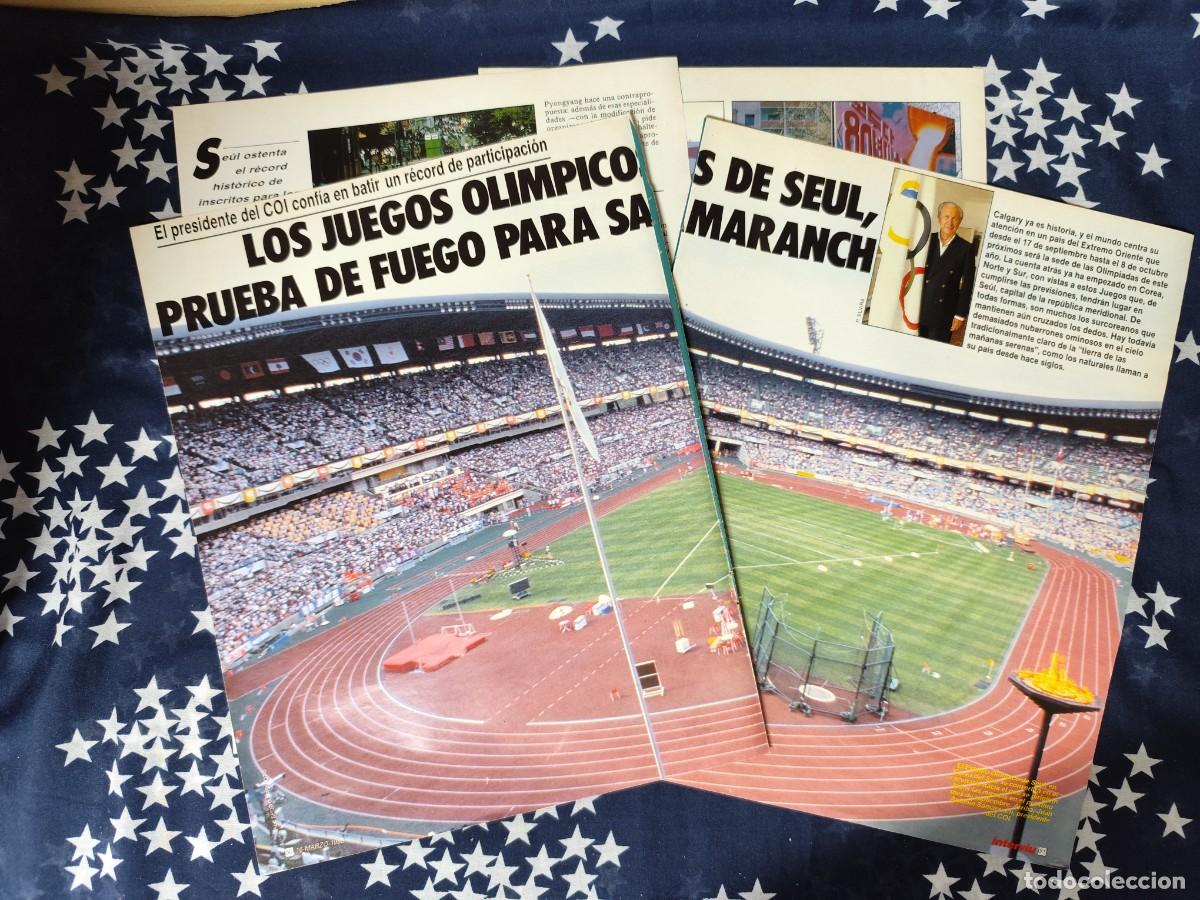 Coleccionismo de Revista Intervi&uacute;: Los juegos Ol&iacute;mpicos de Seul , prueba de fuego para Samaranch Recorte/Clipping Intervi&uacute; 618-1988