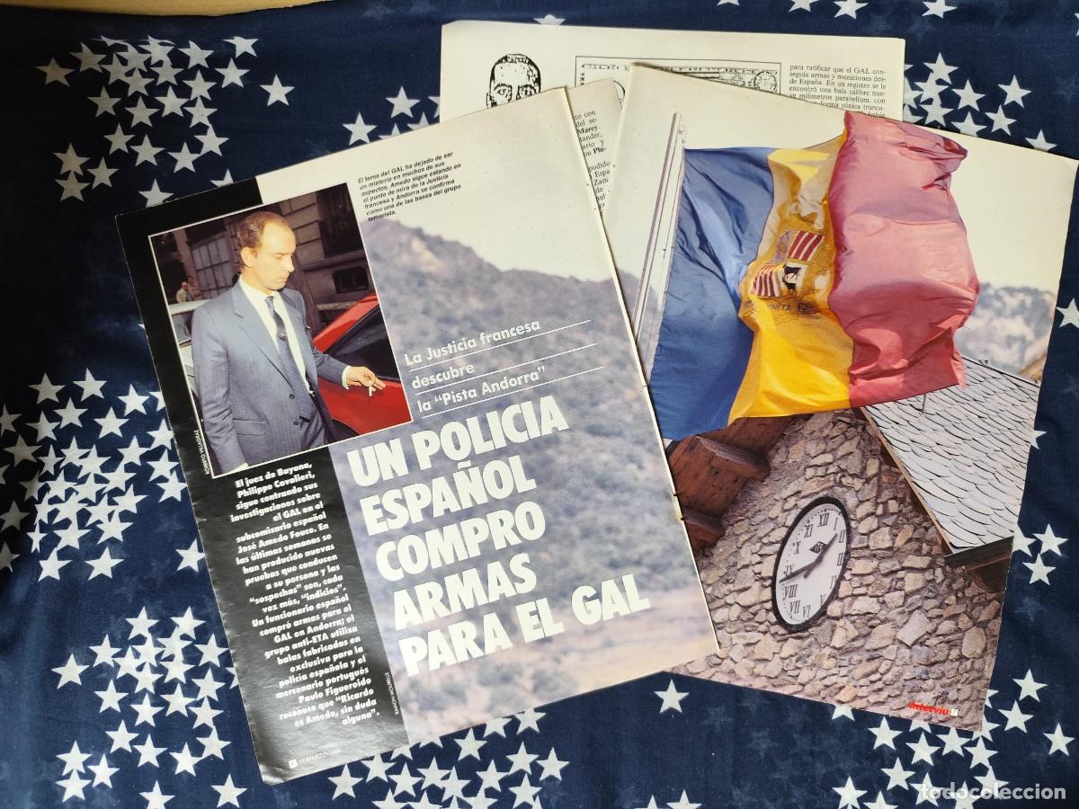 Coleccionismo de Revista Intervi&uacute;: La pista Andorra . Un polic&iacute;a espa&ntilde;ol compro armas para el GAL Recorte/Clipping Intervi&uacute; 618-1988