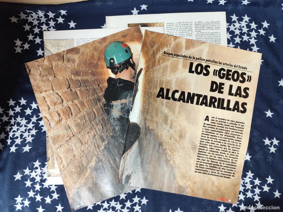 Coleccionismo de Revista Intervi&uacute;: Los GEOS de las alcantarillas Recorte/Clipping Intervi&uacute; 617-1988