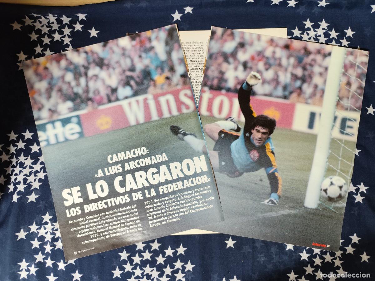 Coleccionismo de Revista Intervi&uacute;: Camacho :A Arconada se lo ha cargado la Federaci&oacute;n Recorte/Clipping Intervi&uacute; 615-1988