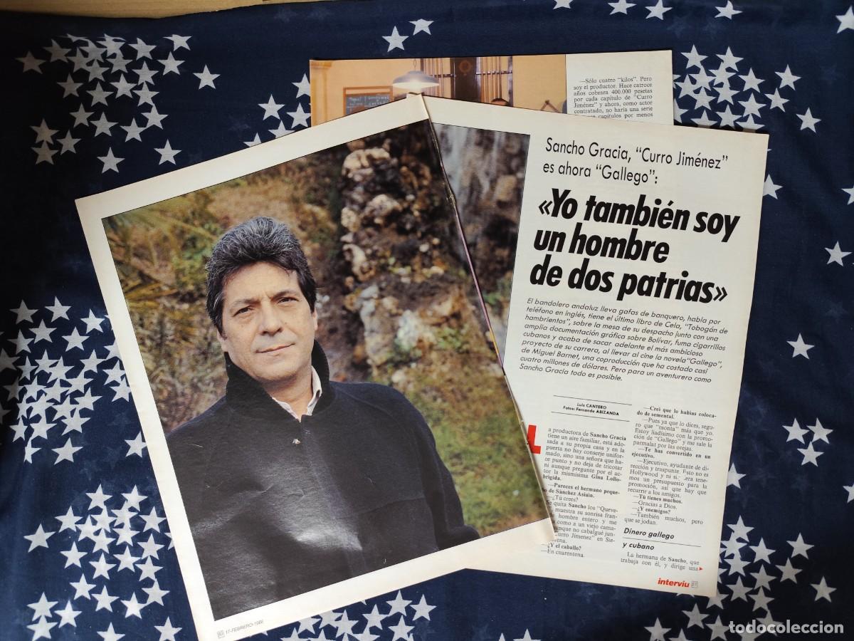 Coleccionismo de Revista Intervi&uacute;: Sancho Gracia ahora es Gallego Recorte/Clipping Intervi&uacute; 614-1988
