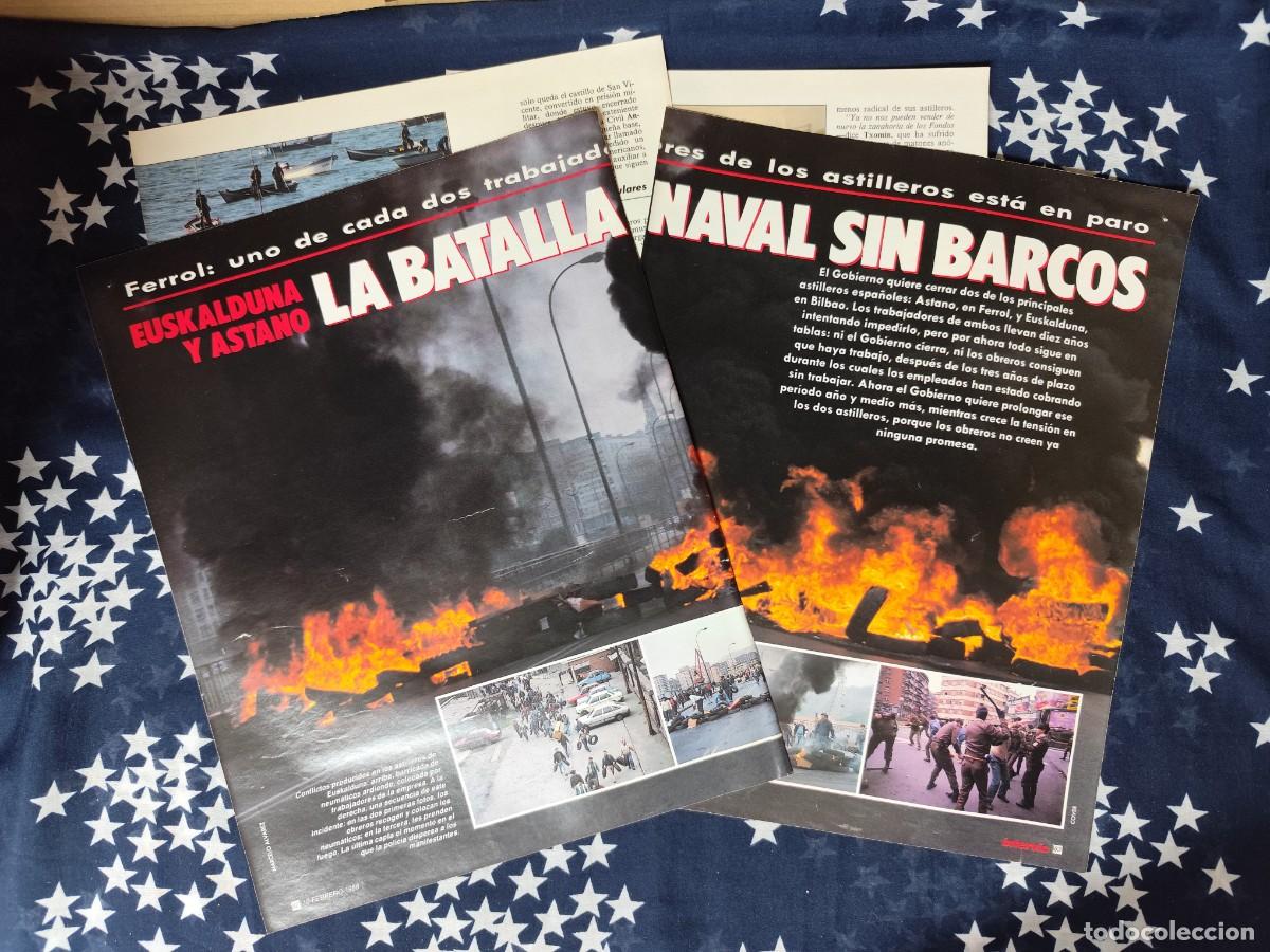 Coleccionismo de Revista Intervi&uacute;: Ferrol : Uno de cada dos trabajadores de astilleros est&aacute;n en paro Recorte/Clipping Intervi&uacute; 613-1988