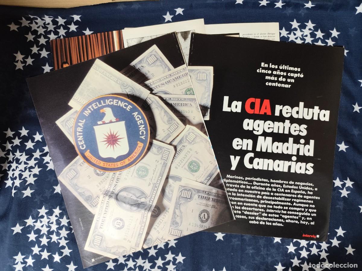 Coleccionismo de Revista Intervi&uacute;: La CIA recluta agentes en Madrid y Canarias Recorte/Clipping Intervi&uacute; 613-1988