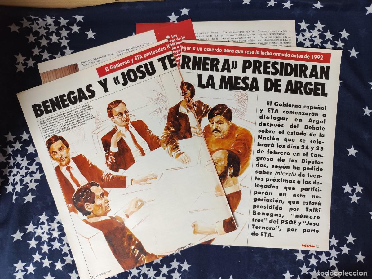 Coleccionismo de Revista Intervi&uacute;: Venegas y Josu Ternera presidir&aacute;n la mesa de Argel Recorte/Clipping Intervi&uacute; 613-1988