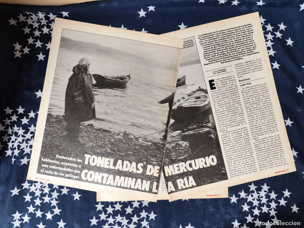 Coleccionismo de Revista Intervi&uacute;: Toneladas de mercurio contaminan la Ria Recorte/Clipping Intervi&uacute; 611-1988