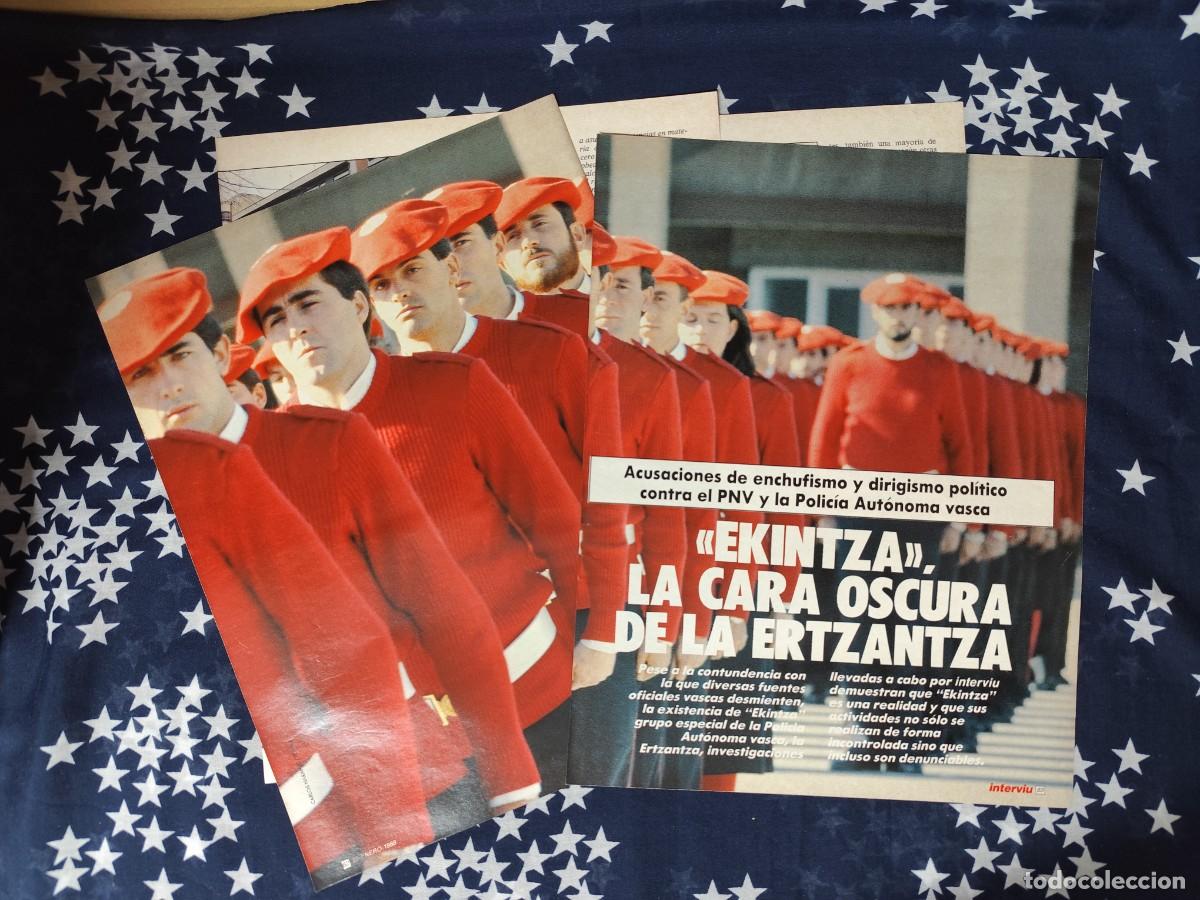 Coleccionismo de Revista Intervi&uacute;: Ekintza La cara oscura de la Ertzantza Recorte/Clipping Intervi&uacute; 610-1988