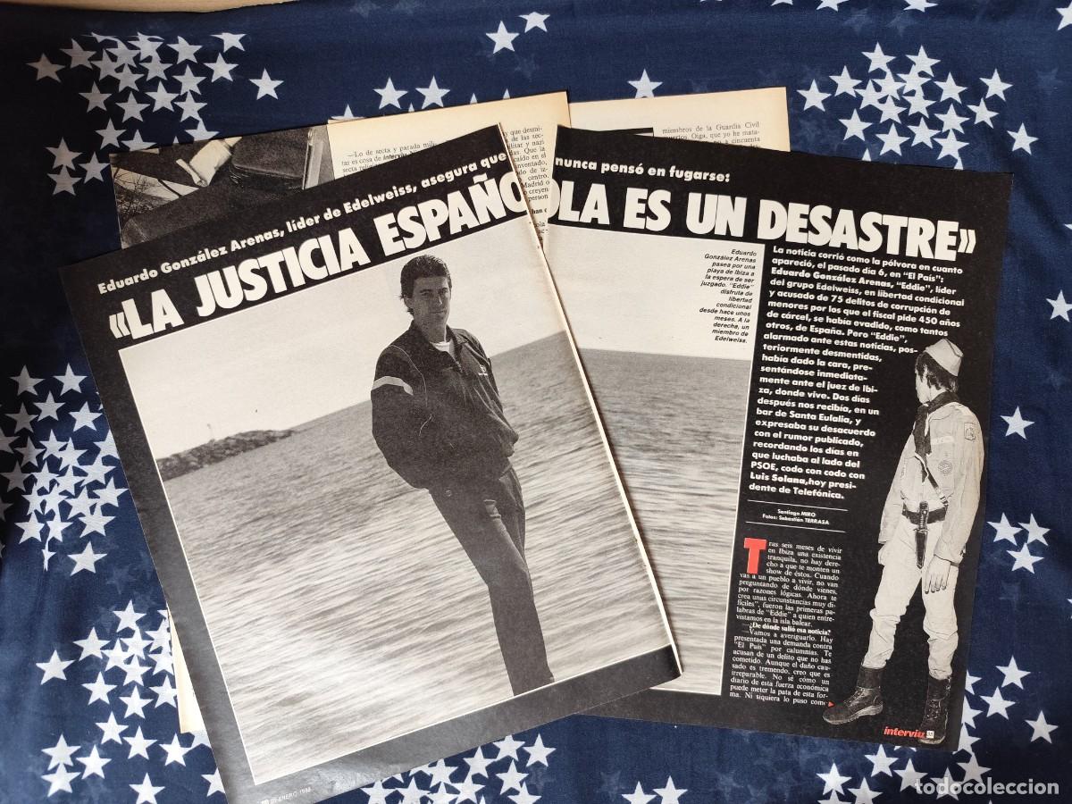Coleccionismo de Revista Intervi&uacute;: Eduardo Gonz&aacute;lez Arenas La justicia espa&ntilde;ola es un desastre Recorte/Clipping Intervi&uacute; 610-1988
