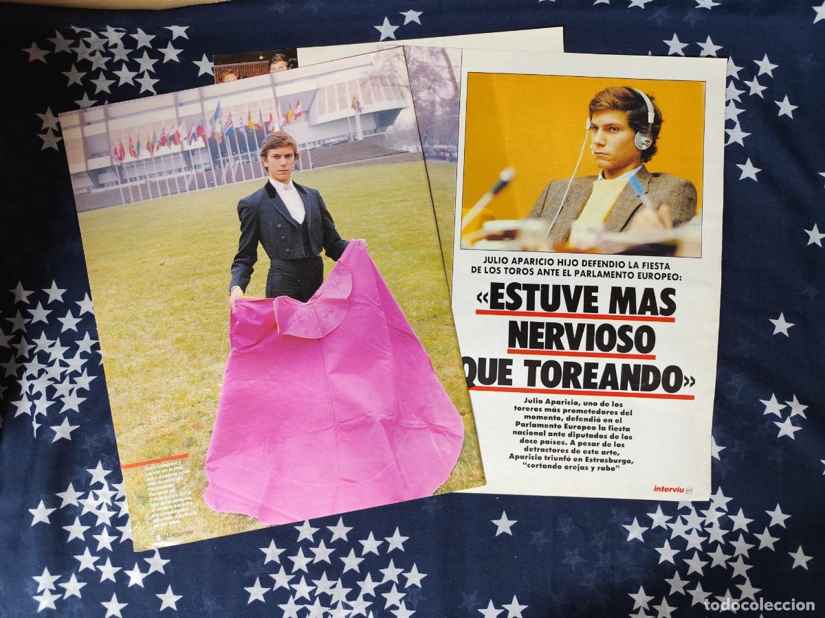 Coleccionismo de Revista Intervi&uacute;: Julio Aparicio hijo defendi&oacute; lo Toros en el parlamento europeo Recorte/Clipping Intervi&uacute; 609-1988