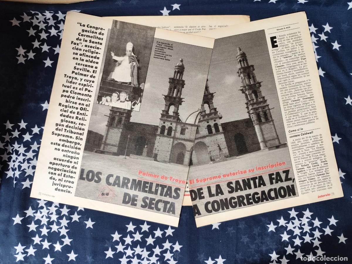Coleccionismo de Revista Intervi&uacute;: Los Carmelitas de la Santa Faz de secta a congregacion Recorte/Clipping Intervi&uacute; 609-1988