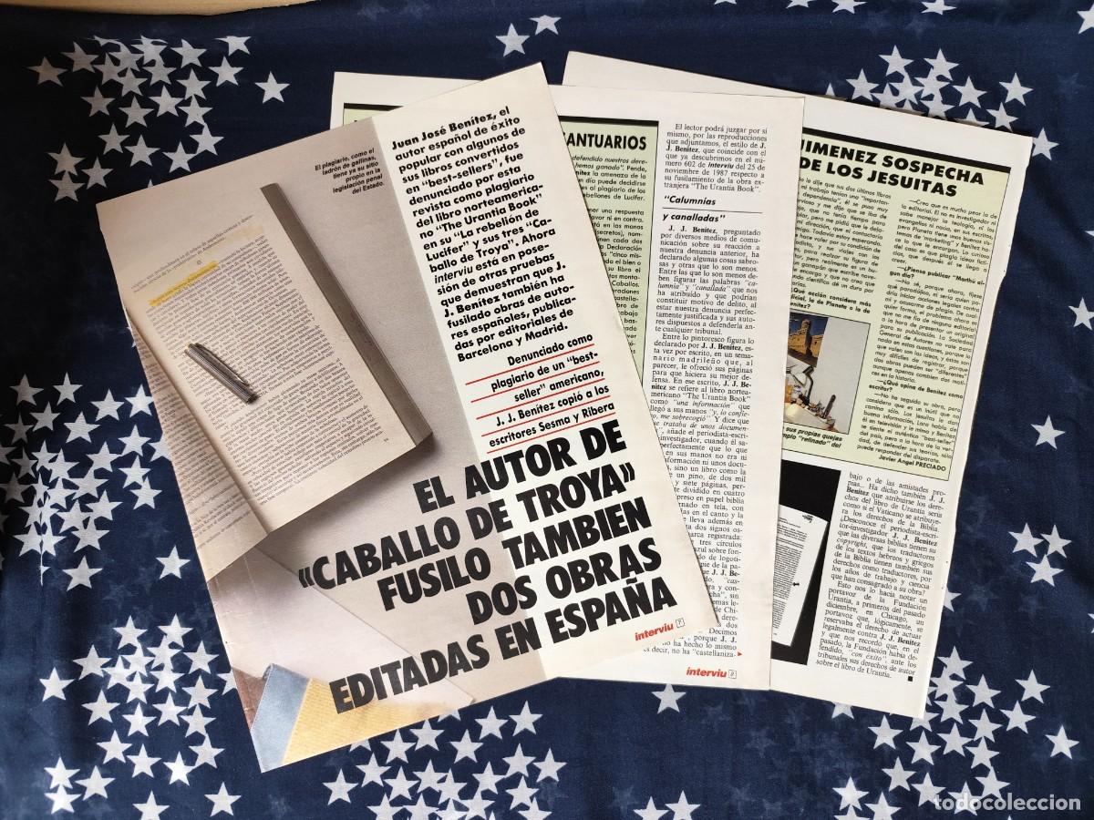 Coleccionismo de Revista Intervi&uacute;: J.J. Ben&iacute;tez copi&oacute; a Sesma y Ribera Recorte/Clipping Intervi&uacute; 609-1988