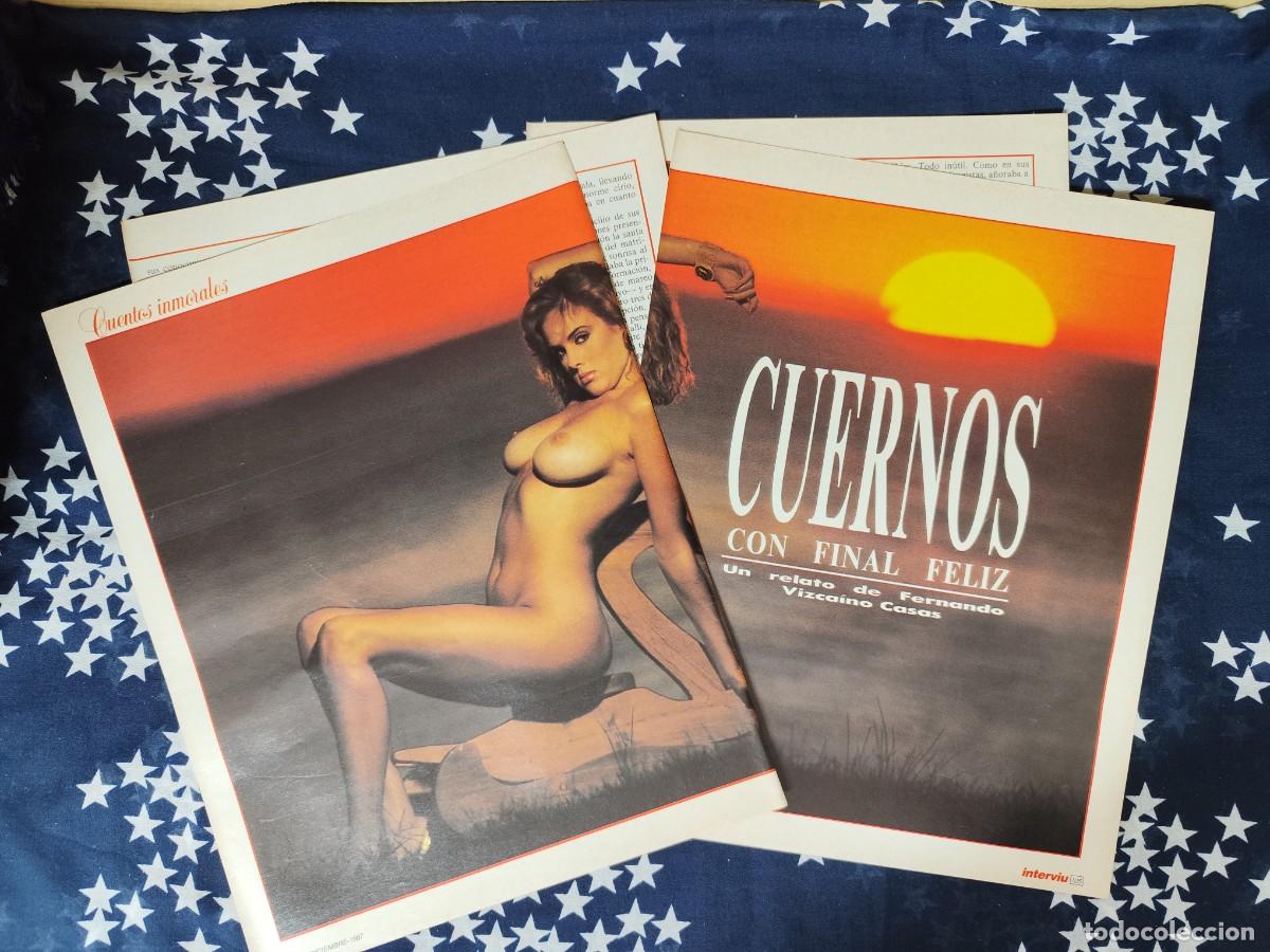 Coleccionismo de Revista Intervi&uacute;: Cuentos inmorales Cuernos con final feliz Recorte/Clipping Intervi&uacute; 606-1987
