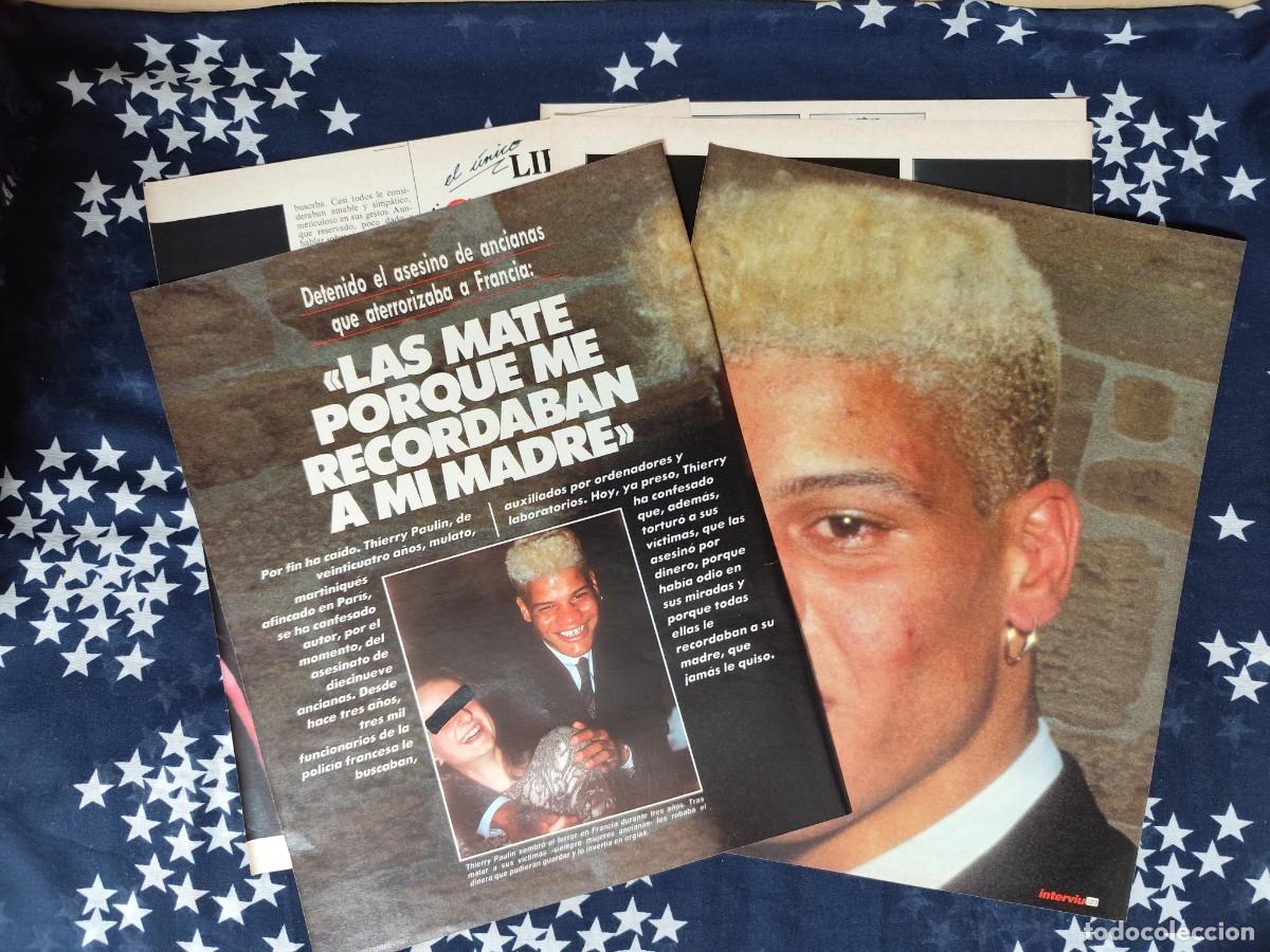 Coleccionismo de Revista Intervi&uacute;: Thierry Paulina asesino a 19 ancianas en Francia Recorte/Clipping Intervi&uacute; 605-1987