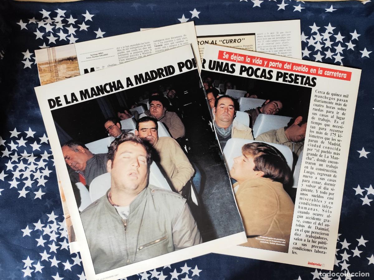 Coleccionismo de Revista Intervi&uacute;: De la Mancha a Madrid por unas pocas pesetas Recorte/Clipping Intervi&uacute; 605-1987