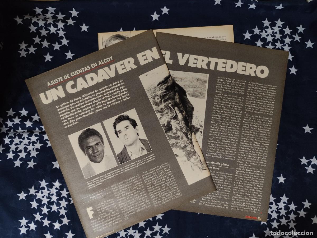 Coleccionismo de Revista Intervi&uacute;: Ajuste de cuentas en Alcoy Un cadaver en el vertedero Recorte/Clipping Intervi&uacute; 604-1987
