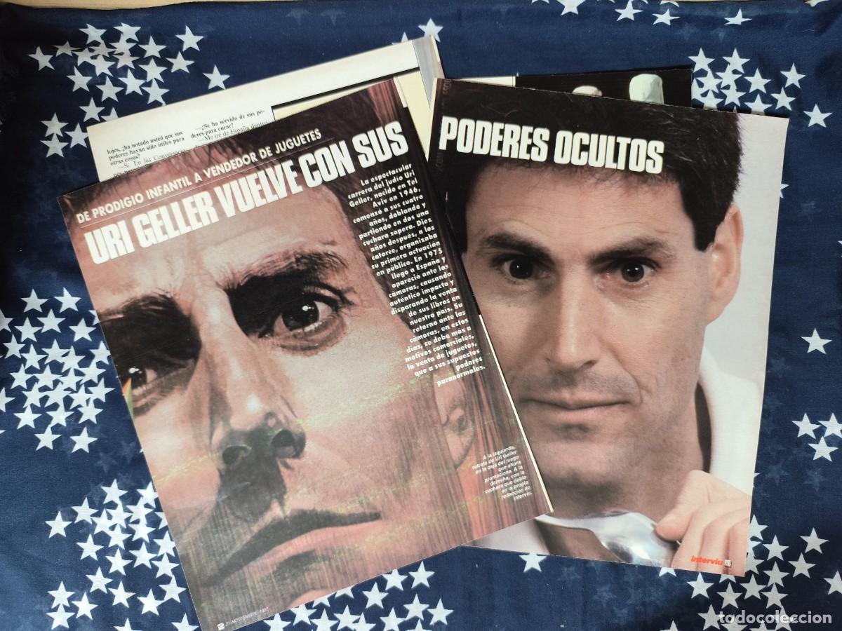 Coleccionismo de Revista Intervi&uacute;: Uri Geller vuelve con sus poderes ocultos Recorte/Clipping Intervi&uacute; 602-1987