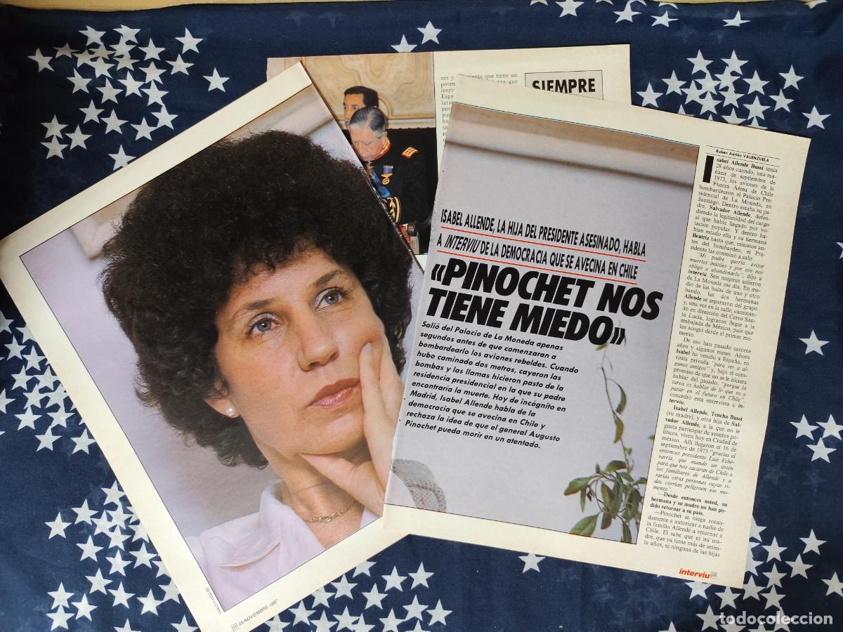 Coleccionismo de Revista Intervi&uacute;: Isabel Allende. Pinochet nos tiene miedo Recorte/Clipping Intervi&uacute; 602-1987