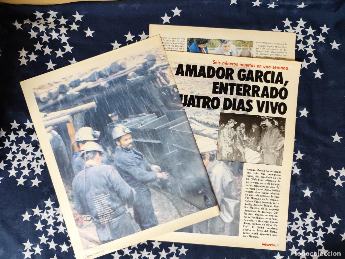 Coleccionismo de Revista Intervi&uacute;: Seis mineros muertos en una semana Recorte/Clipping Intervi&uacute; 598-1987