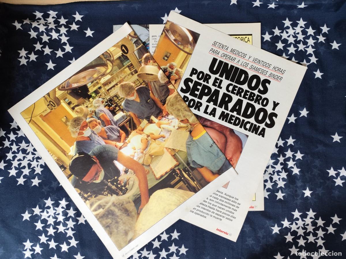 Coleccionismo de Revista Intervi&uacute;: Unidos por el cerebro y separados por la medicina Recorte/Clipping Intervi&uacute; 598-1987