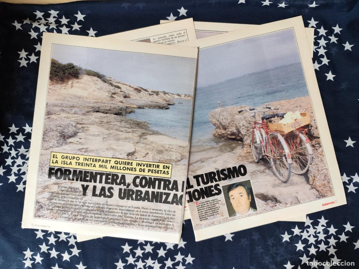 Coleccionismo de Revista Intervi&uacute;: Formentera, contra el turismo y las urbanizaciones Recorte/Clipping Intervi&uacute; 598-1987