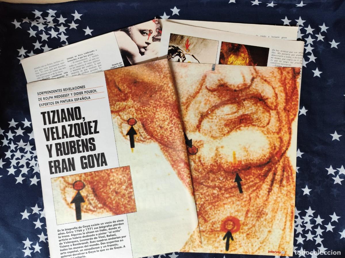 Coleccionismo de Revista Intervi&uacute;: Tiziano, Vel&aacute;zquez y Rubens eran Goya Recorte/Clipping Intervi&uacute; 597-1987