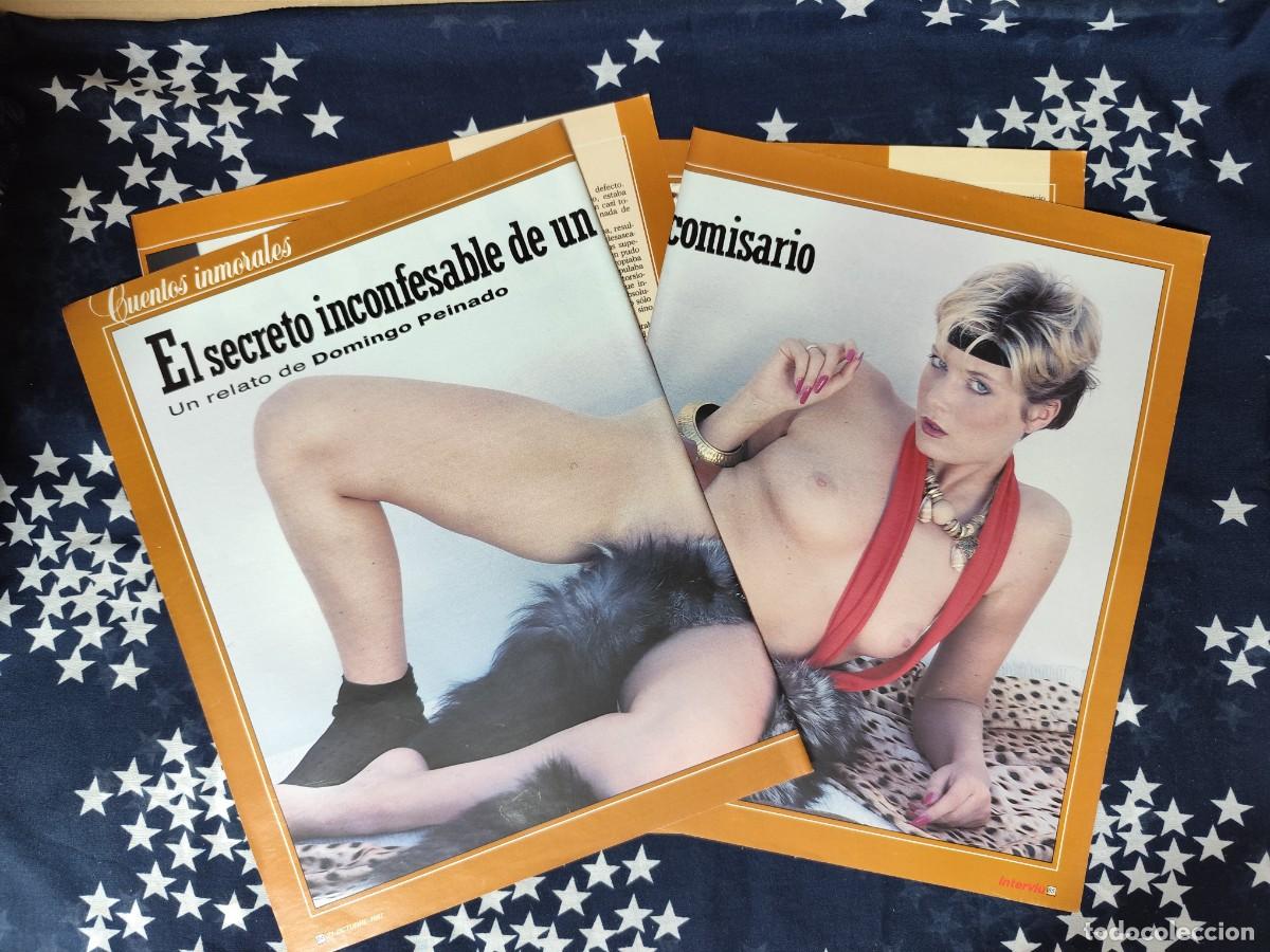 Coleccionismo de Revista Intervi&uacute;: Cuentos inmorales El secreto inconfesable de un comisario Recorte/Clipping Intervi&uacute; 597-1987