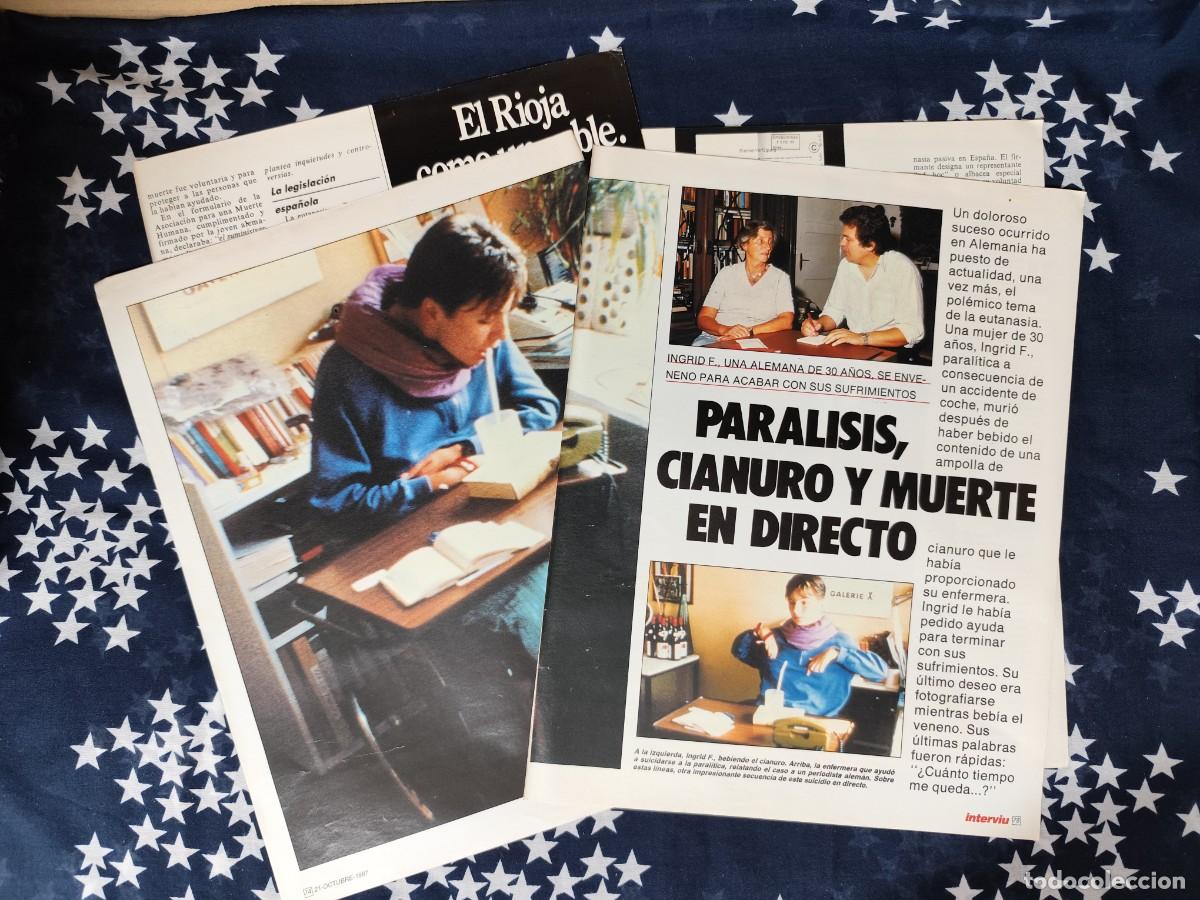 Coleccionismo de Revista Intervi&uacute;: Par&aacute;lisis , cianuro y muerte en directo Recorte/Clipping Intervi&uacute; 597-1987