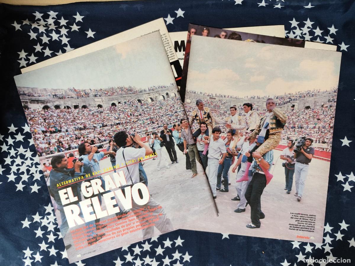 Coleccionismo de Revista Intervi&uacute;: Alternativa de Rafi Camino y Litri en Nimes Recorte/Clipping Intervi&uacute; 595-1987