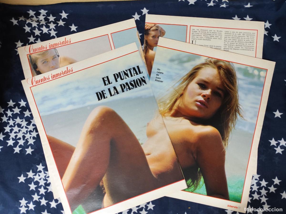 Coleccionismo de Revista Intervi&uacute;: Cuentos inmorales El puntal de la pasi&oacute;n Recorte/Clipping Intervi&uacute; 595-1987