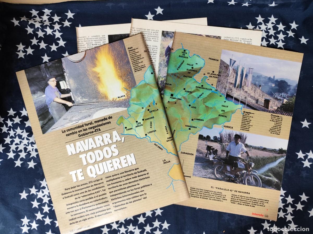 Coleccionismo de Revista Intervi&uacute;: Navarra Todos te quieren Recorte/Clipping Revista Intervi&uacute; 594 a&ntilde;o 1987