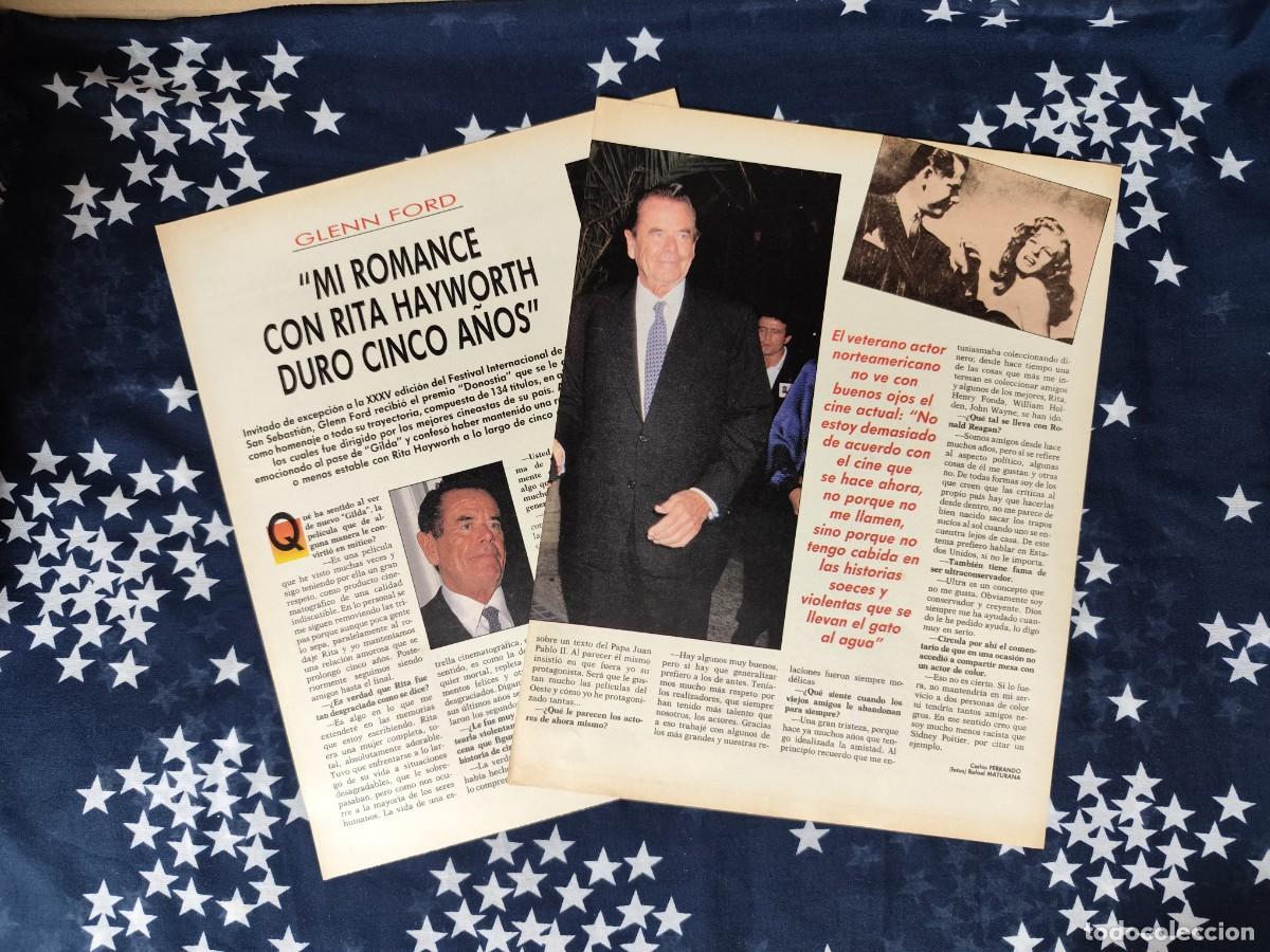 Coleccionismo de Revista Intervi&uacute;: Glenn Ford Mi romance con Rita Hayworth duro 5 a&ntilde;os Recorte/Clipping Revista Intervi&uacute; 594 a&ntilde;o 1987