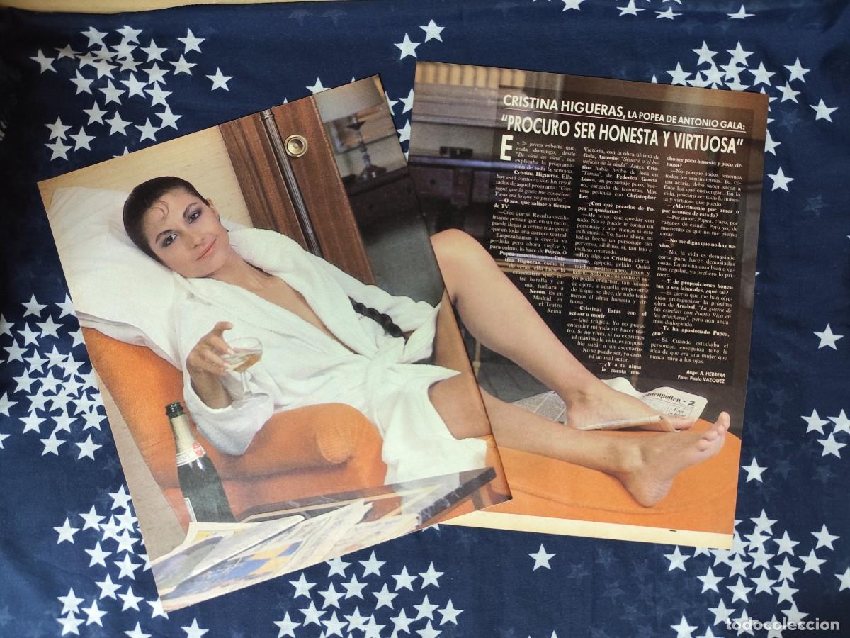 Coleccionismo de Revista Intervi&uacute;: Cristina Higueras La Popea de Antonio Gala Recorte/Clipping Revista Intervi&uacute; 594 a&ntilde;o 1987