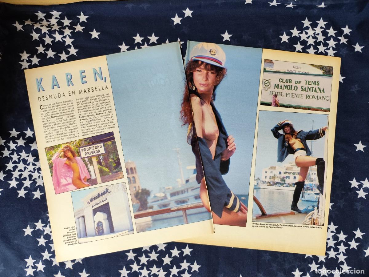 Coleccionismo de Revista Intervi&uacute;: Karen ,desnuda en Marbella Recorte/Clipping Revista Intervi&uacute; 594 a&ntilde;o 1987