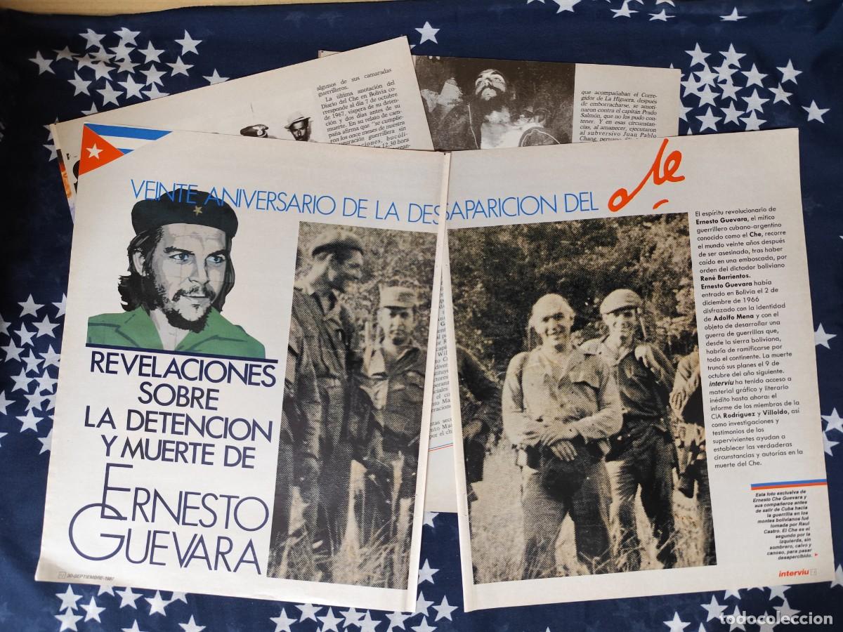 Coleccionismo de Revista Intervi&uacute;: Detenci&oacute;n y muerte de Che Guevara Recorte/Clipping Revista Intervi&uacute; 594 a&ntilde;o 1987