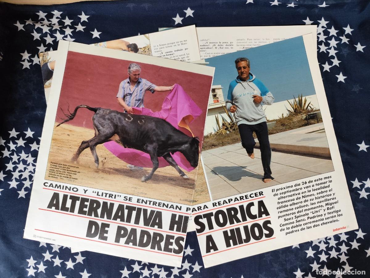 Coleccionismo de Revista Intervi&uacute;: Camino y Litri se entrenan para reaparecer Recorte/Clipping Revista Intervi&uacute; 593 a&ntilde;o 1987