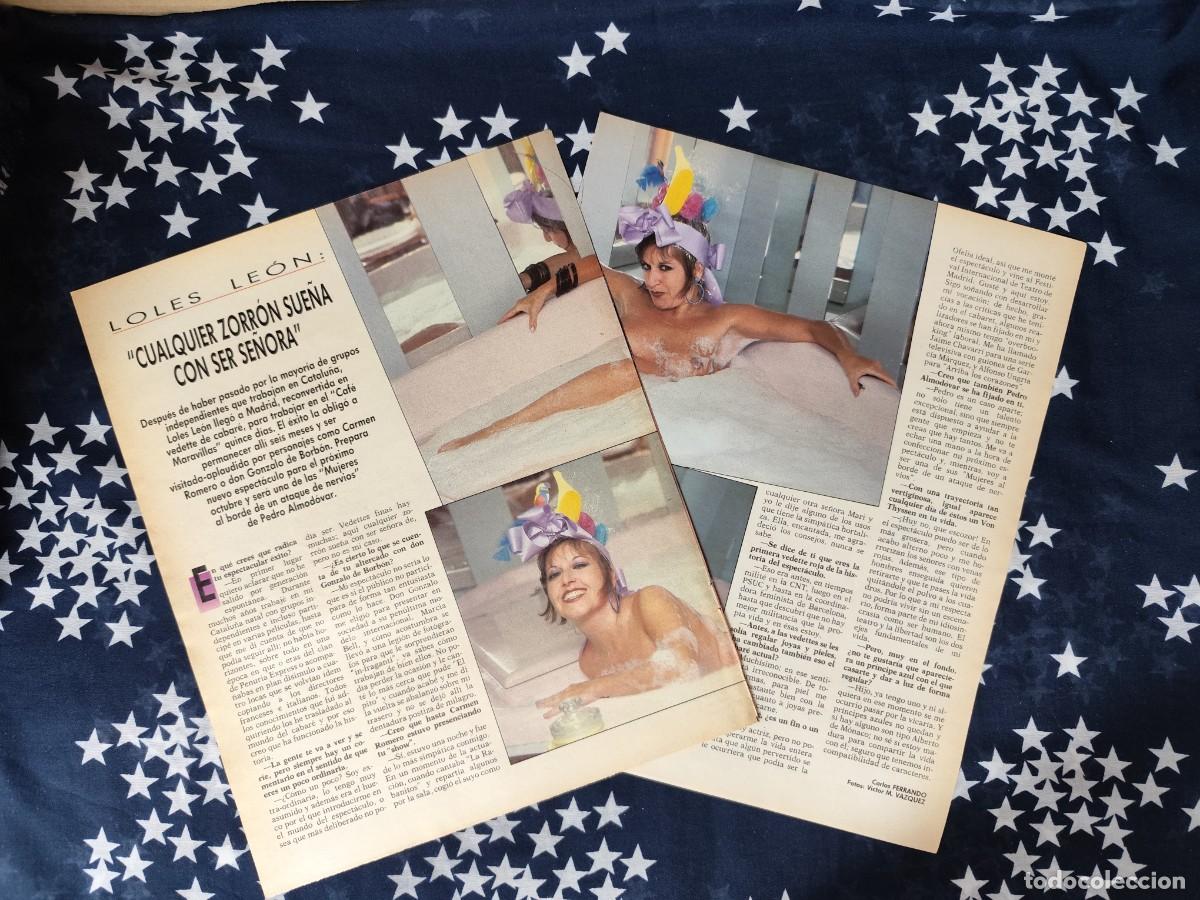 Coleccionismo de Revista Intervi&uacute;: Entrevista a Loles Le&oacute;n Recorte/Clipping Revista Intervi&uacute; 593 a&ntilde;o 1987
