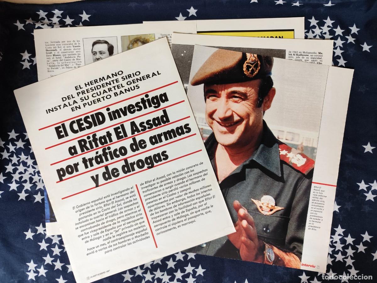 Coleccionismo de Revista Intervi&uacute;: El hermano del presidente sirio se instala en Puerto..Recorte/Clipping Revista Intervi&uacute; 593 a&ntilde;o 1987