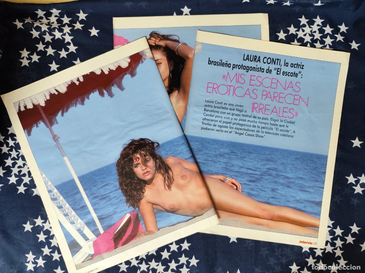 Coleccionismo de Revista Intervi&uacute;: Laura Conti Actriz Brasile&ntilde;a Recorte/Clipping Revista Intervi&uacute; 591 a&ntilde;o 1987