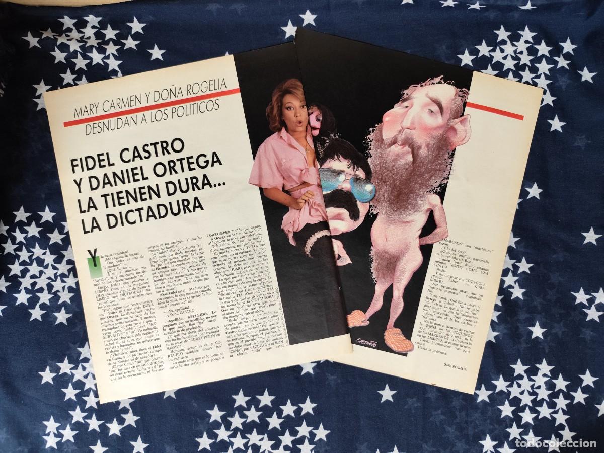 Coleccionismo de Revista Intervi&uacute;: Marycarmen y Do&ntilde;a Rogelia desnudan a los politicos Recorte/Clipping Revista Intervi&uacute; 591 a&ntilde;o 1987