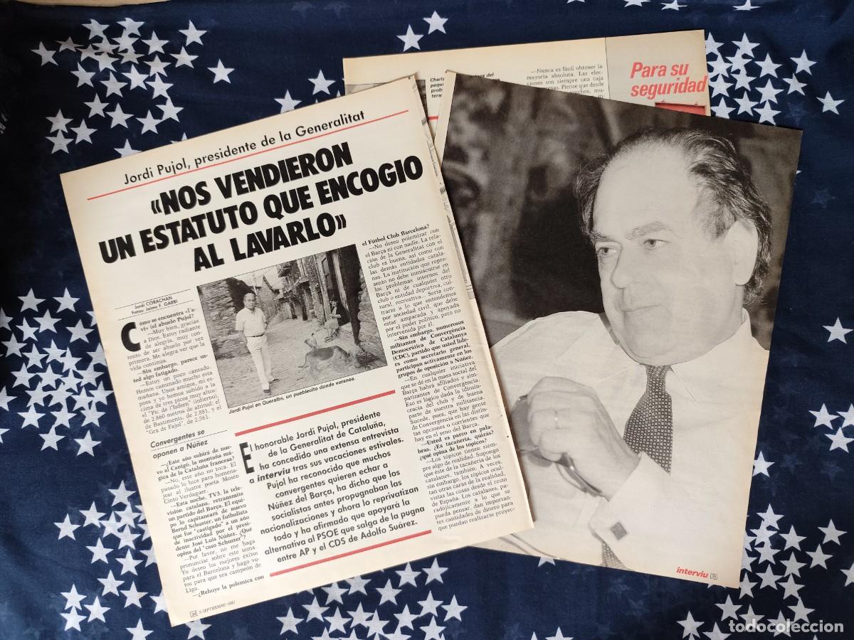 Coleccionismo de Revista Intervi&uacute;: Entrevista a Jordi Pujol Recorte/Clipping Revista Intervi&uacute; 591 a&ntilde;o 1987