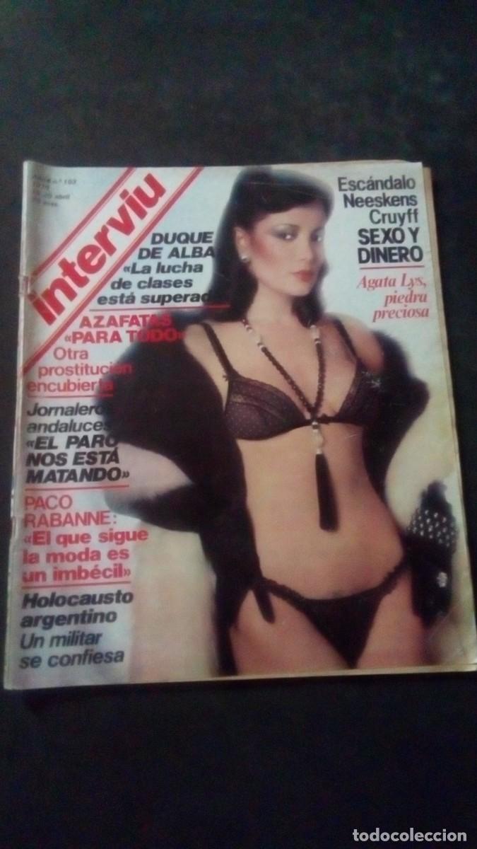 Coleccionismo de Revista Intervi&uacute;: INTERVIU 153-AGATA LYS-MIGUEL BOS&Eacute;-DUQUE DE ALBA-CRUYFF-RAFFAELLA CARRA-EUFEMIANO FUENTES